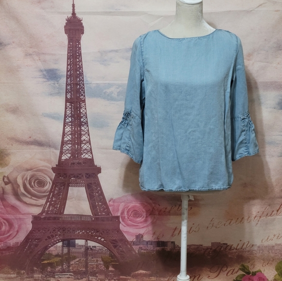 J.Jill denim boho top - Picture 1 of 6